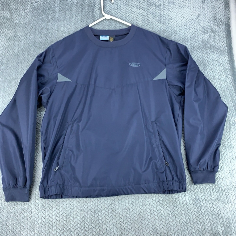 Ford‎ Motor Company Jacket Men's Large Windbreaker Pullover Nylon Vented